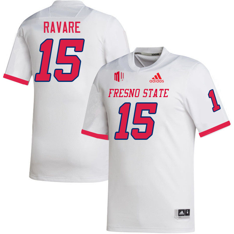 Men #15 Lyndon Ravare Fresno State Bulldogs College Football Jerseys Stitched-White